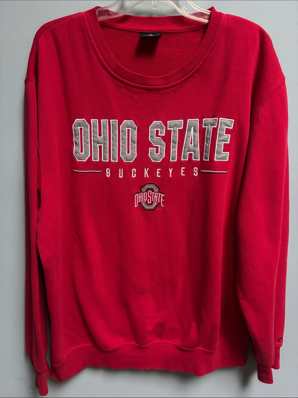 Colosseum Ohio State Buckeyes Men's XL Red Crewneck Sweatshirt Twill Spellout